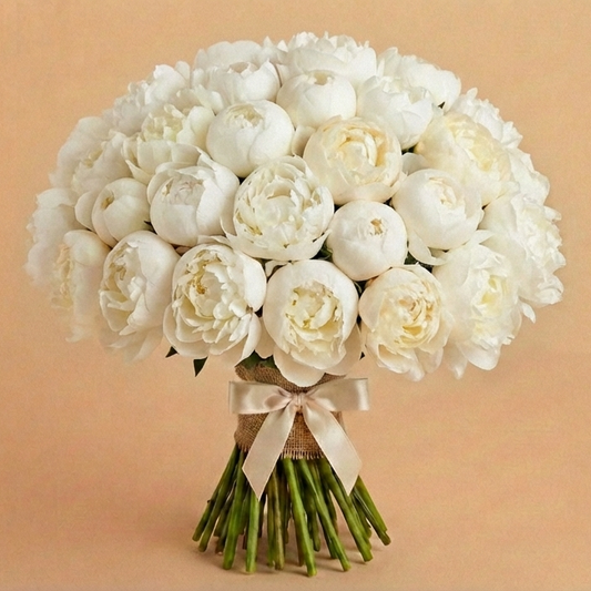 Peonies L White