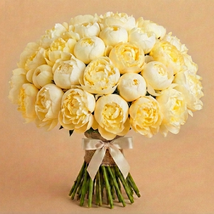 Peonies L Yellow